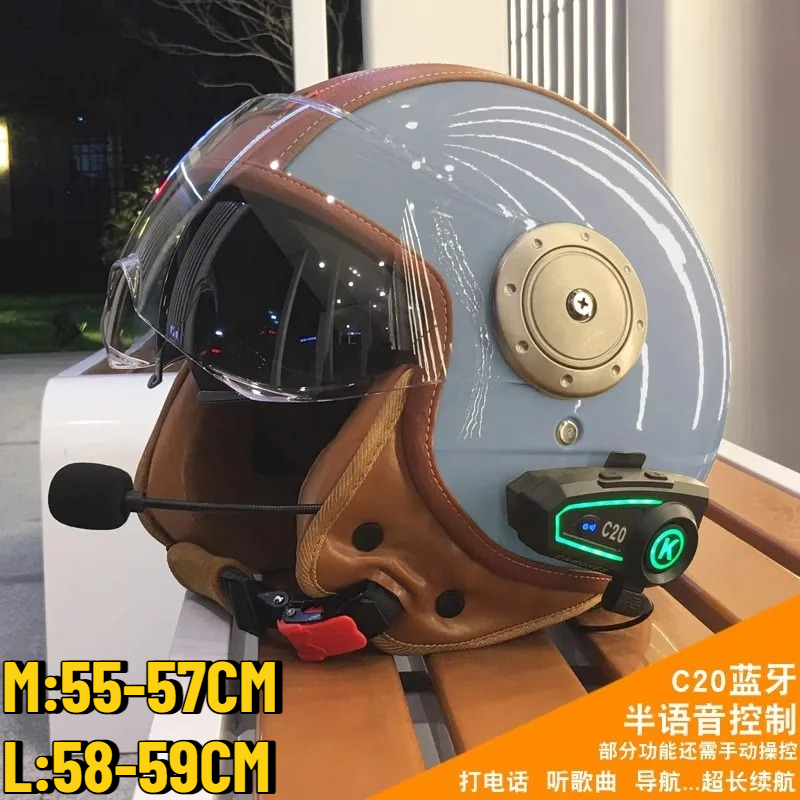 Full Face Motorcycle Helmet With Bluetooth - Casco Elettrico per Moto con Doppio
