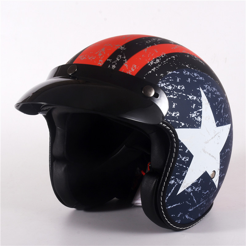 Casco moto Vintage mezza facci - Vintage Open Face Retro Helmet recensione e prezzo
