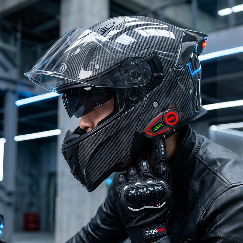 Caschi Moto in Materiale ABS c - Full Face Motorcycle Helmet With Bluetooth recensione e prezzo